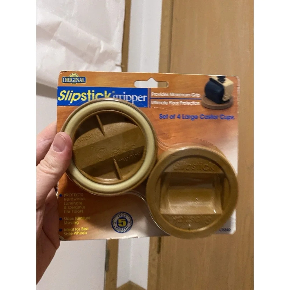 Slipstick Gripper: Bed Roller Furniture Wheel 4 Large Castor Cups CB840 3-1/4